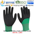 13G Polyester Shell Foam Latex 3/4 beschichtete Handschuhe (L2603) mit CE, En388, En420, Arbeitshandschuhe